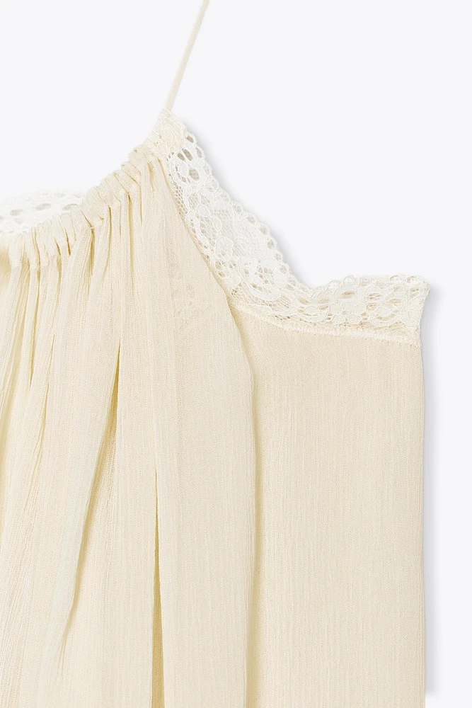 TOP SEMI-TRANSPARENT DENTELLE ZW COLLECTION
