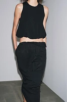 PUFFY HEM KNIT TOP