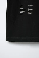 HEAVY WEIGHT EMBROIDERED TEXT T-SHIRT