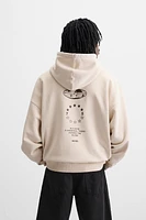 WASHED TEXT HOODIE SWEATSHIRT