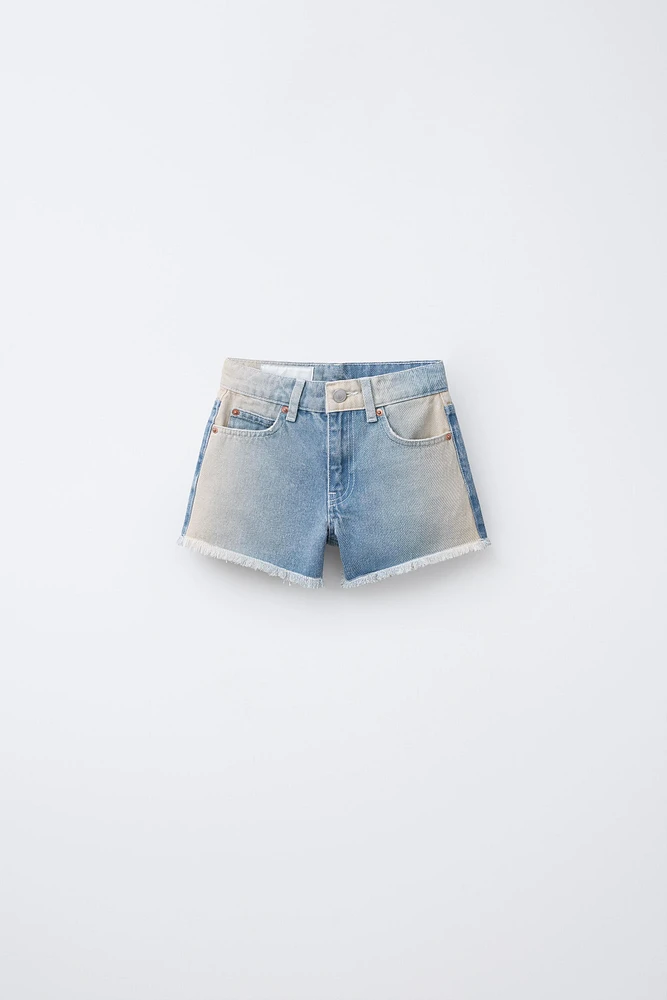FRAYED DENIM SHORTS
