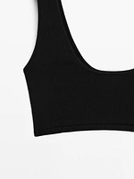 Fine knit bralette with straps - Limited Edition