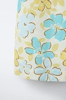 ROBE FLEURS COTON LIN