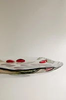 ASSIETTE À DESSERT VERRE RECYCLABLE CERISES