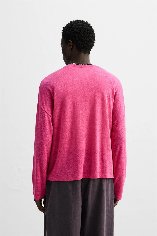 VISCOSE LINEN T-SHIRT