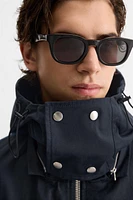 PARKA COLOR BLOCK CAPUCHE