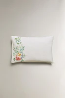 FLORAL PRINT COTTON PILLOWCASE