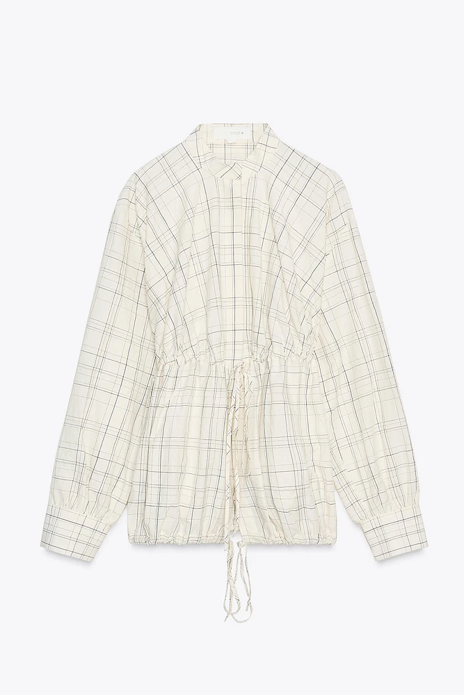 SURCHEMISE BLOUSON BOMBER À CARREAUX ZW COLLECTION