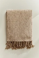 CONTRAST TWO-TONE CHENILLE BLANKET