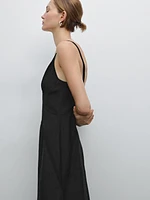 Camisole midi dress with seam details