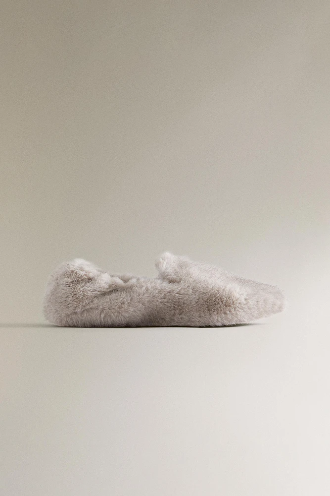 SOFT FAUX FUR LOAFERS