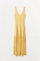 COMBINATION RIB KNIT DRESS