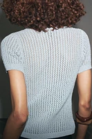 POINTELLE KNIT TOP