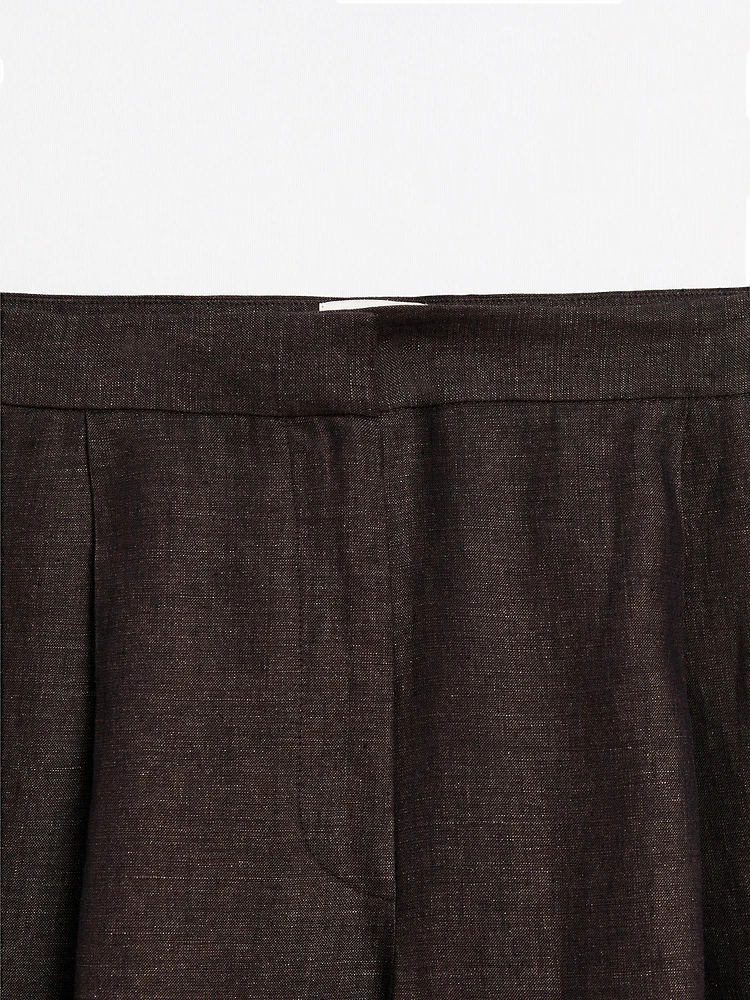 Pantalon à pince en lin chiné - Limited Edition