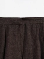 Pantalon à pince en lin chiné - Limited Edition
