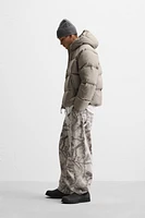 100% FEATHER FILL PUFFER JACKET X ALL CAPS STUDIO