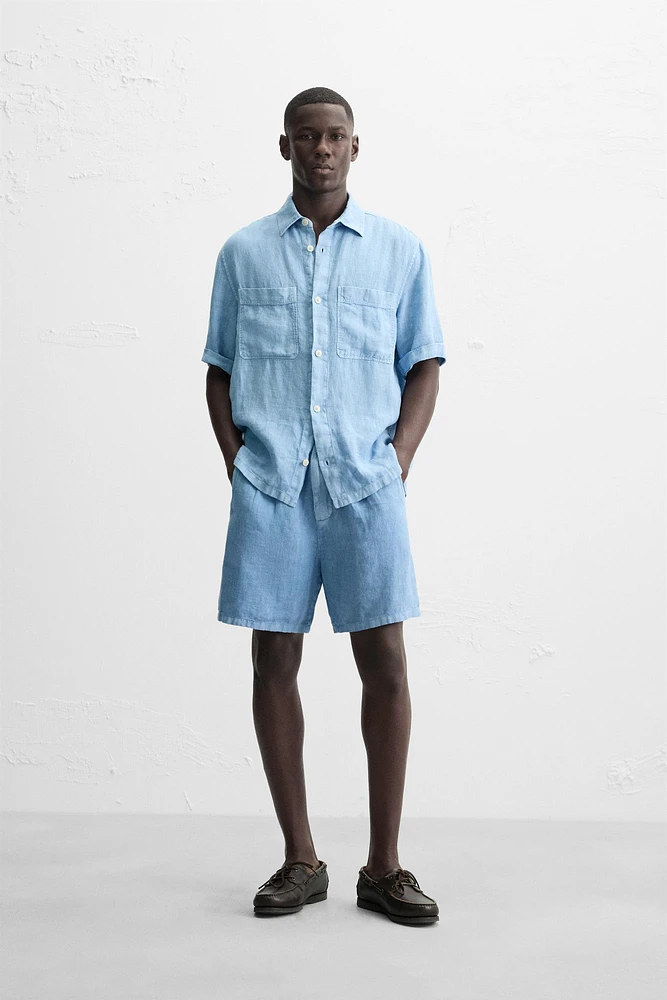 WASHED 100% LINEN SHIRT