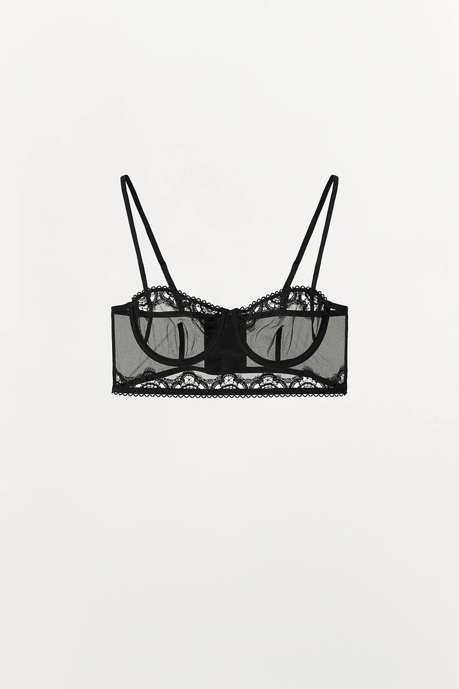 SOUTIEN-GORGE MESH ARMATURES DENTELLE