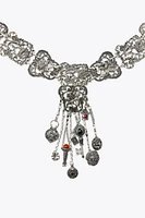CEINTURE MÉTALLIQUE FLEURS CHARMS