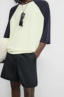 COTTON - LYOCELL BERMUDA SHORTS