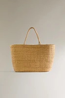 LARGE RAFFIA TOTE BAG