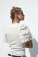 EMBROIDERED SLEEVE SHIRT