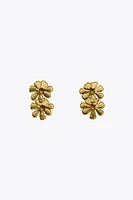 METAL FLOWER EARRINGS