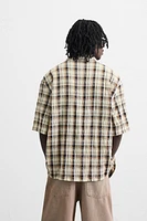 CHEMISE À CARREAUX TEXTURÉE