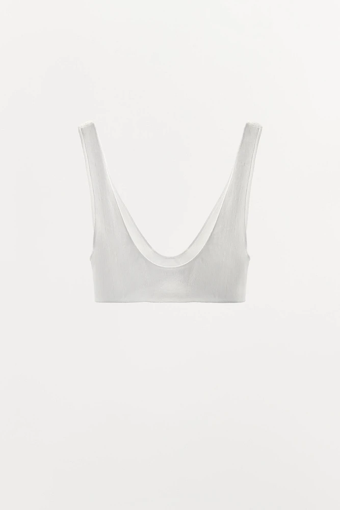BRALETTE POINTELLE LACET SATINÉ