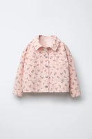 TWILL FLORAL OVERSHIRT