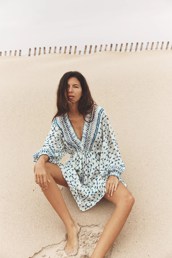 ROBE IMPRIMÉE FIL MÉTALLISÉ