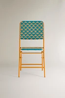 WOVEN FOLDING CHAIR WITH TRIANGLES