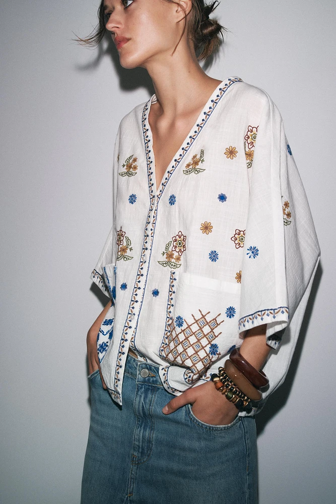 ZW COLLECTION EMBROIDERED BLOUSE