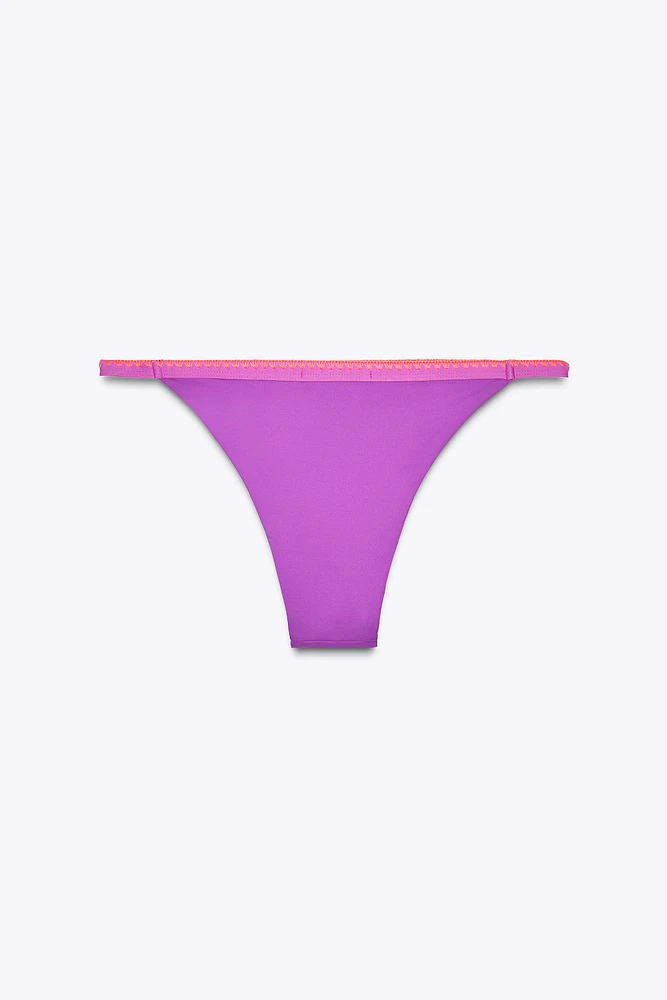 BAS DE BIKINI À MOTIF CONTRASTANT