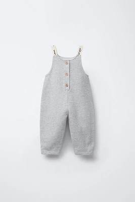 LONG PLUSH OVERALLS