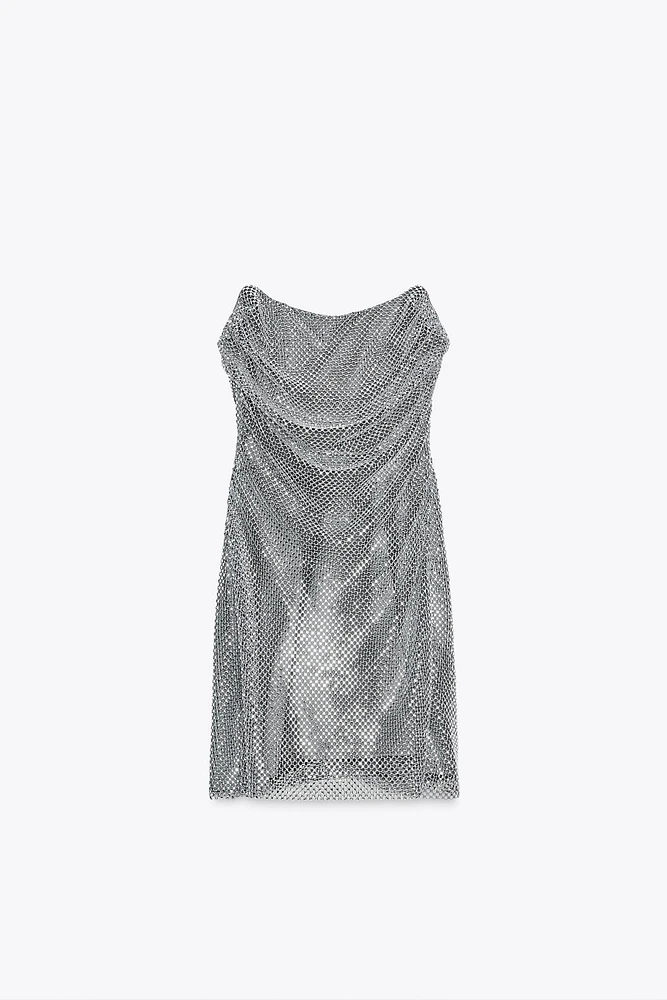 RHINESTONE SHORT DRESS