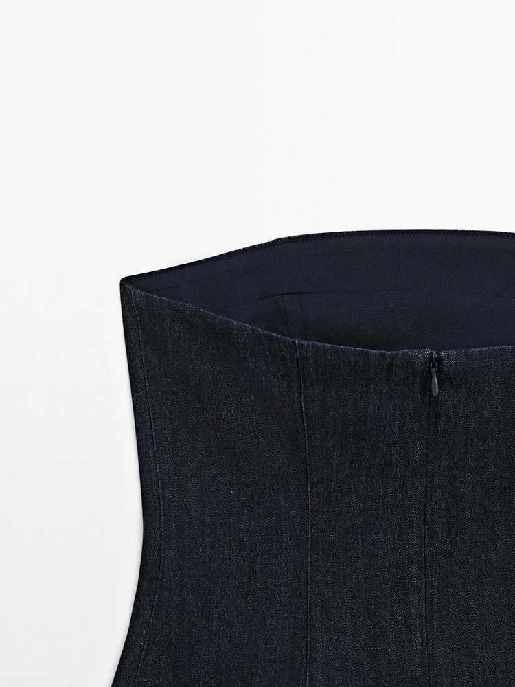 Top bustier denim