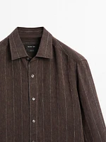 100% linen pinstripe shirt