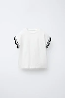 CROCHET SLEEVE T-SHIRT