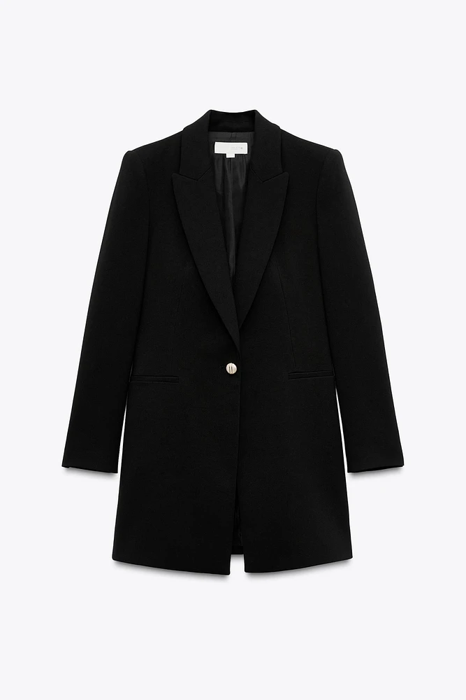 LONG BLAZER WITH SHOULDER PADS