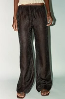 PANTALON SEMI-TRANSPARENT FROISSÉ