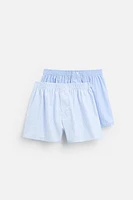 2 PACK OF MIXED POPLIN BOXERS