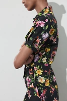 TOP EN POPELINE À IMPRIMÉ FLORAL