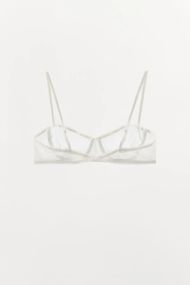 SOUTIEN-GORGE EN MESH ET DENTELLE