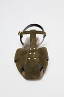 SPLIT LEATHER FISHERMAN SANDALS