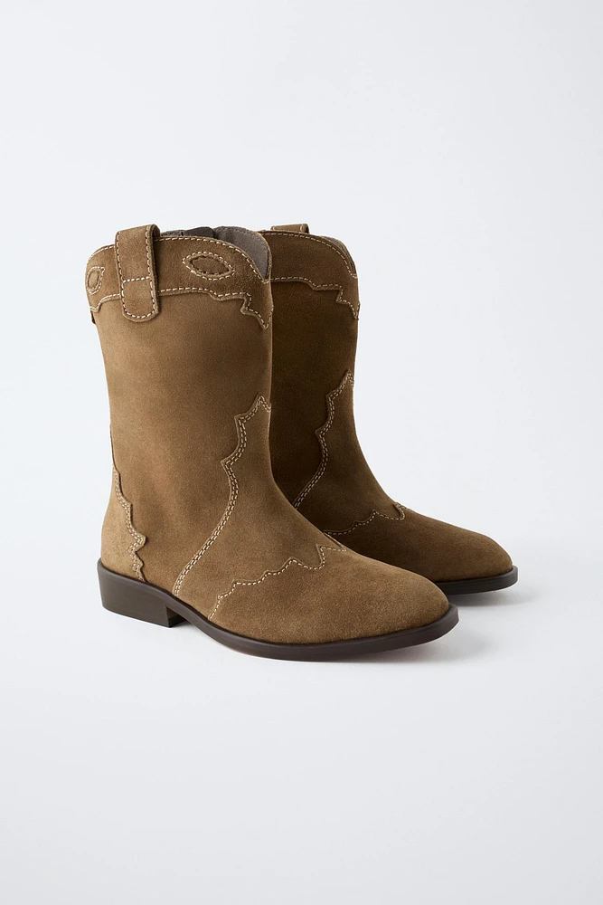 BOTTES STYLE COW-BOY EN DAIM