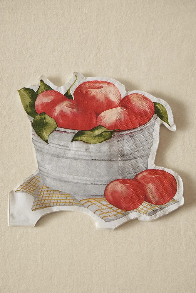 SERVIETTES DE TABLE PAPIER POMMES (LOT DE 20)