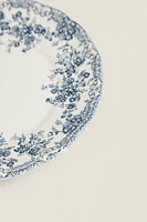 FLORAL EARTHENWARE SIDE PLATE