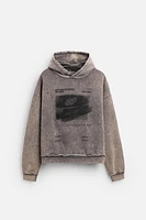 PRINTED WASHED SWEATSHIRT