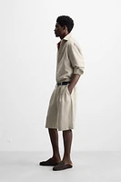 LINEN TEXTURED OVERSHIRT